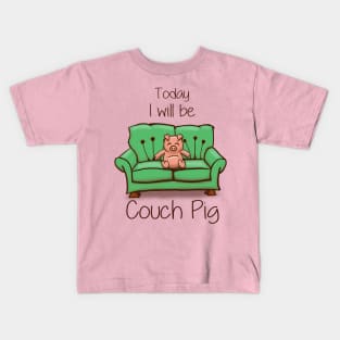 Couch Pig - (Full Colour) Kids T-Shirt